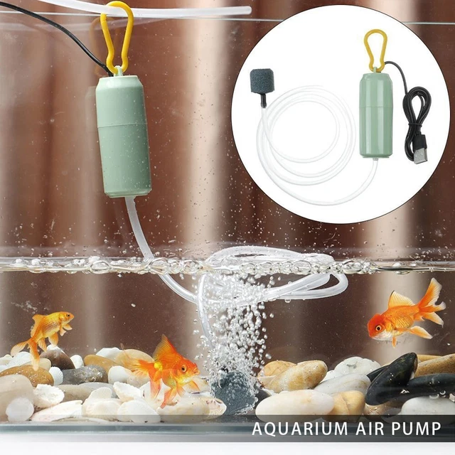 Pompe à Air Aquarium USB Rechargeable - 1.5W, 3L/min - Silencieuse & Puissante - 2