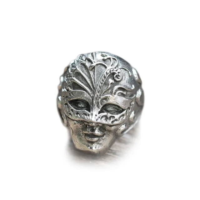 Masquerade Mask ring unisex sterling silver Biker viking gothic skull boho punk
