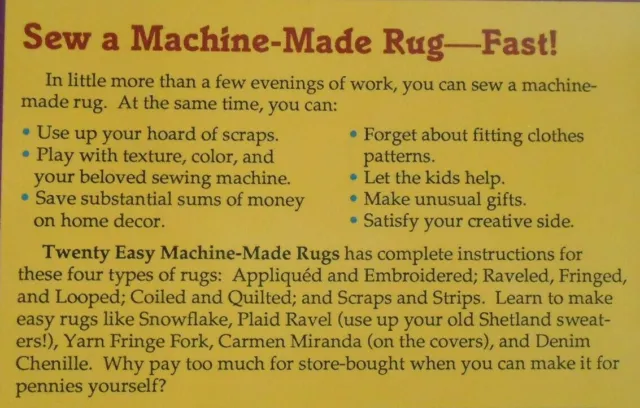 20 EASY MACHINE-MADE RUGS sew rag rugs for your home. 2