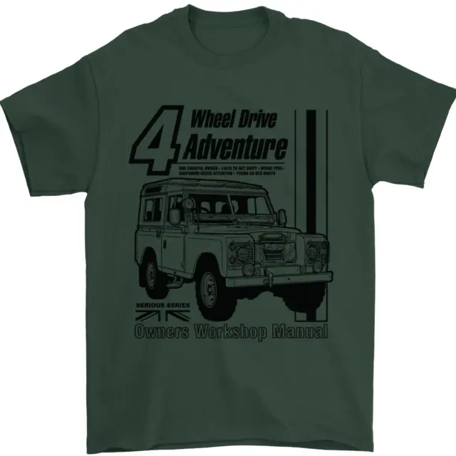 T-shirt da uomo 4 ruote motrici Adventure 4X4 Off Road 100% cotone 3