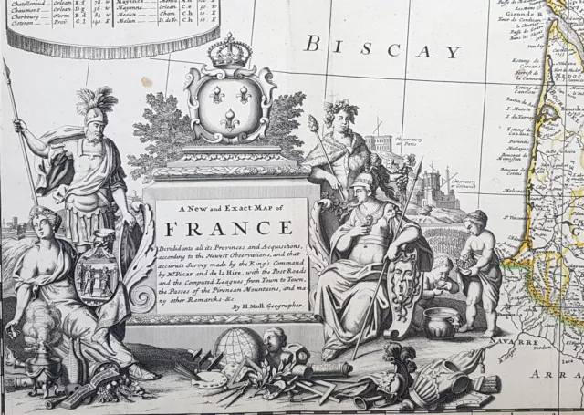 1720 Herman Moll Large Antique Map of France in Provinces - Pre Revolution 2