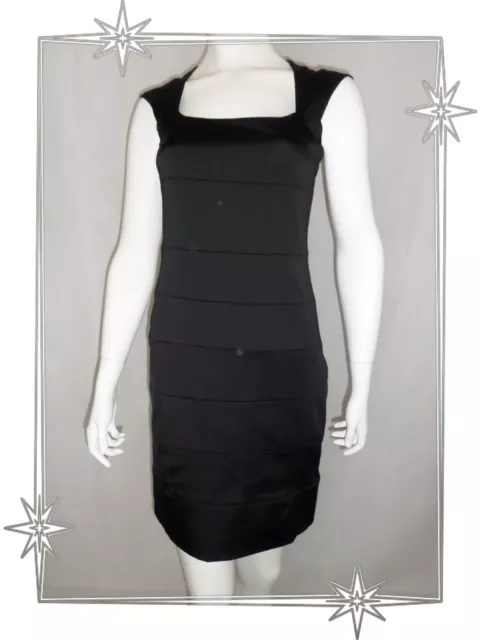 Robe Noire Satinée Camaïeu - Taille 36 - Style Robe De Bal - Occasion En Excellent État