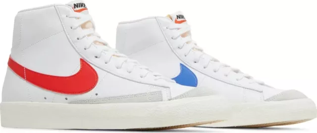 Nike Blazer Mid '77 Vintage White Blue Red BQ6806-117 Men's Sizes