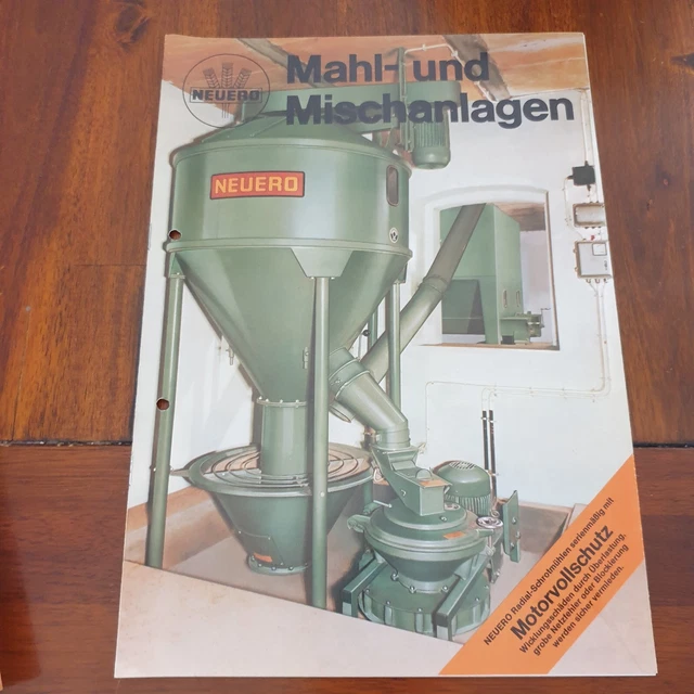 NEUERO Mahl Mischanlagen 1975 Schlepper Traktor Prospekt Landmaschine a