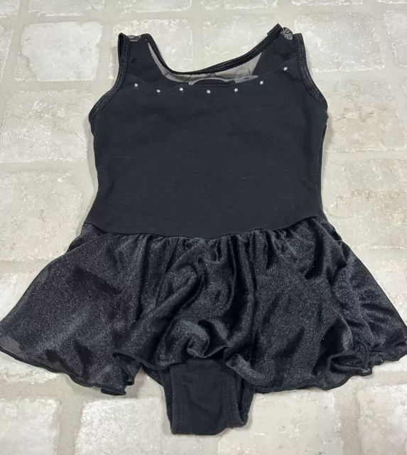 Girls Jacques Moret Gymnastics Black Skirted Leotard  Size Child XS XSmall