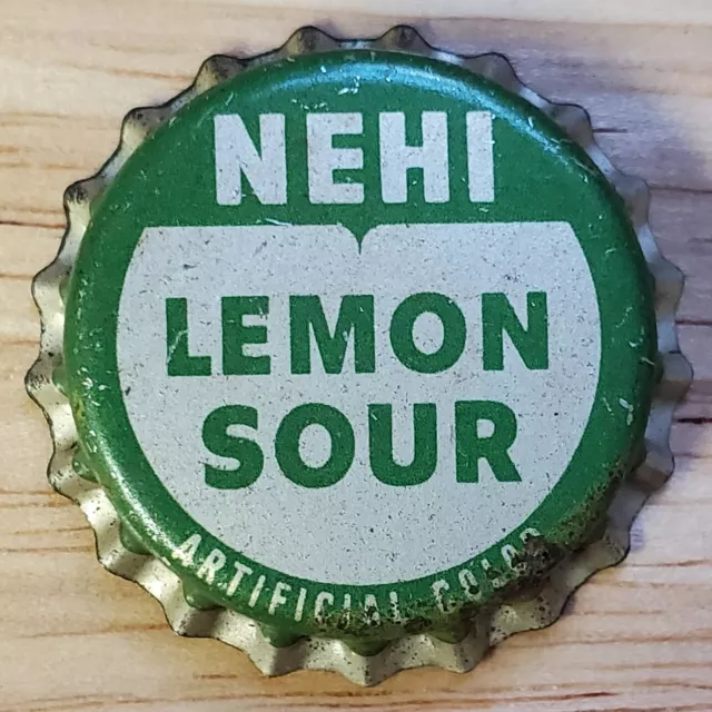 Vintage NEHI LEMON SOUR Soda Cork Lined bottle cap; 1960's; Unused; NOS