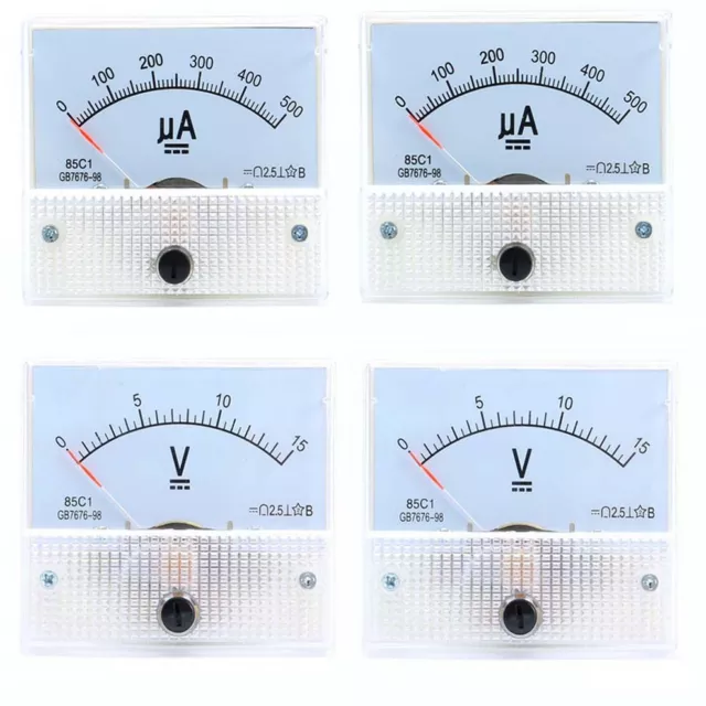 50uA-30A DC Ammeter 5V-300V AC/DC Voltmeter 85C1/85L1 Analog Panel Meter 65x56mm