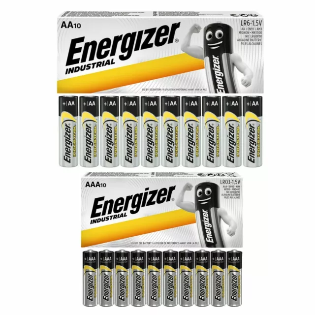 Energizer Industrial AA & AAA Alkaline Batteries LR03 LR6 Select Size & Amount
