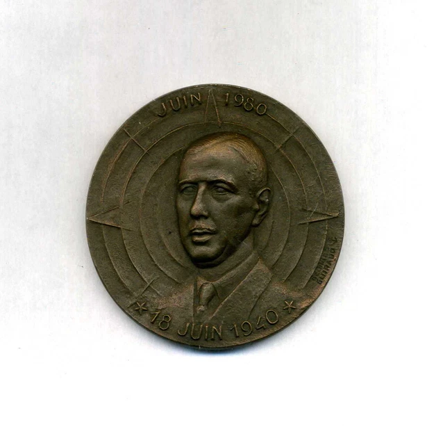 Médaille de présentation Charles de Gaulle 18 juin 1940 - 25