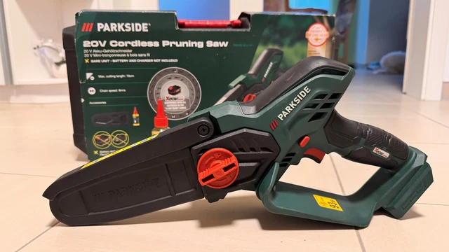 Parkside PAGHS 20-Li A1 Mini Tronçonneuse Sans Fil 20V – Compacte & Puissante (sans Batterie Ni Chargeur)