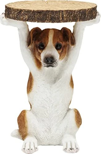 Tavolino Kare Design Animal Mr Jack, marrone/bianco, personaggio Jack Russell, notte