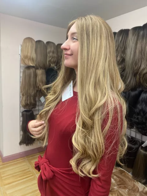 Malky Wig Sheitel European Multidirectional Lace Top Blonde/Highlight 8/16/24 Malky Wig Sheitel European Multidirectional Lace Top Blonde/Highlight 8/16/24