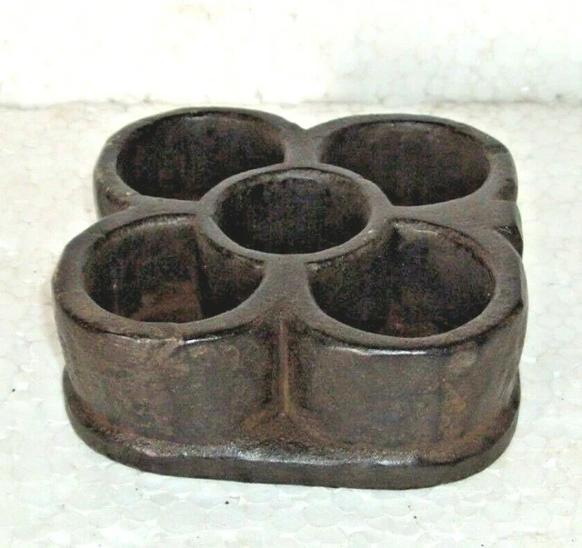 Old Hand Carved Beautiful Shape Wooden Spice Bowl 5 Compart - Multi Purpose