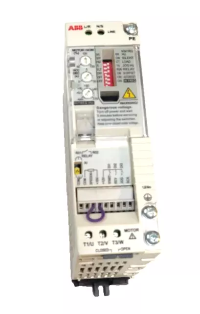 ABB ACS55-01N-01A4-2-U AC Drive 0.25HP Rated Current 1.4A Single Phase Pre-Owned