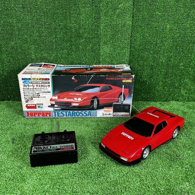 Nikko Ferrari F40 RC – Voiture Radiocommandée 1/18 Vintage – Rouge – Fonctionne