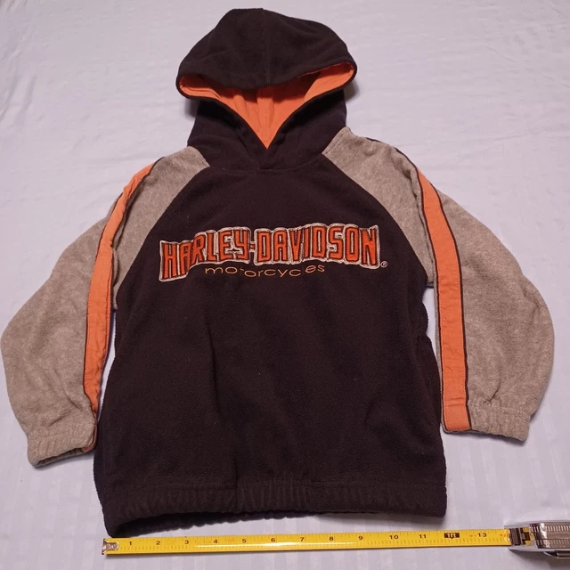 Harley-Davidson Child's Hoodie, Size 5 Black and Orange, HDM Logo