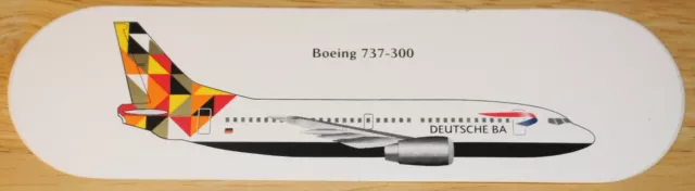 Deutsche BA (Germany) Boeing 737-300 Airline Sticker Version 3