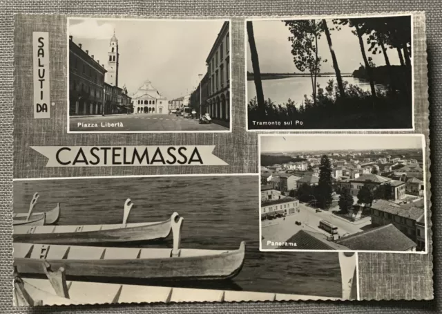 Vecchia Foto Cartolina CASTELMASSA ROVIGO - FG VG 1963