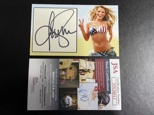 Jessica Simpson Signed 3x5 Custom Cut AUTO Sexy Autograph JSA