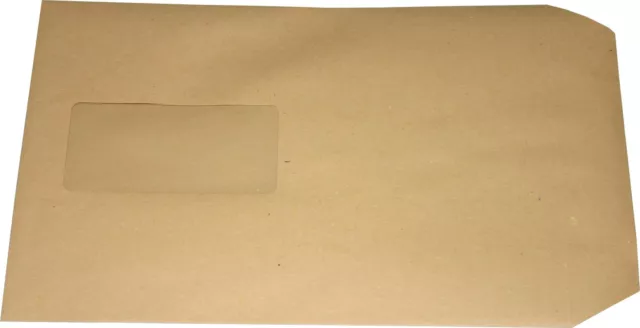 50 Pièces Enveloppes A5 C5 Braun avec Fenêtre Enveloppes Sk