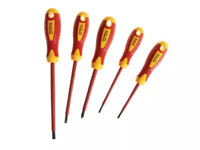 Faithfull VDE Poignée Souple Screwdriver Set, 5 Pièce FAISDVDESET5