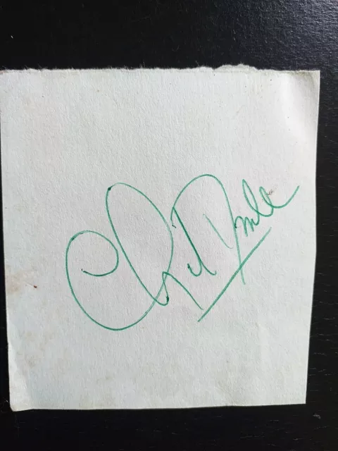 Signed album  page of CHARLIE  DRAKE English comedian Large ink signature