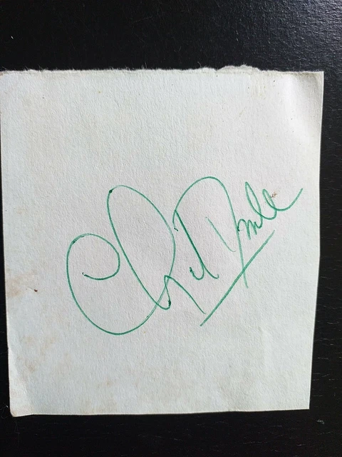 Signed album  page of CHARLIE  DRAKE English comedian Large ink signature