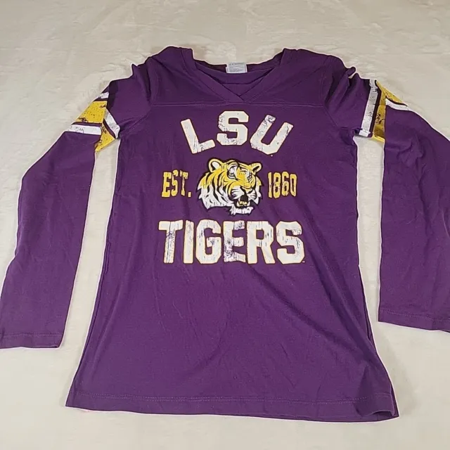 Campus Lifestyle Women's NCAA LSU Tigers Purple Long Sleeve Shirt Medium