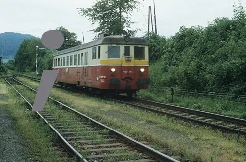 (!!!) Originaldia Eisenbahn: Tschechien Cd 851.158 /Railway Slide Czech