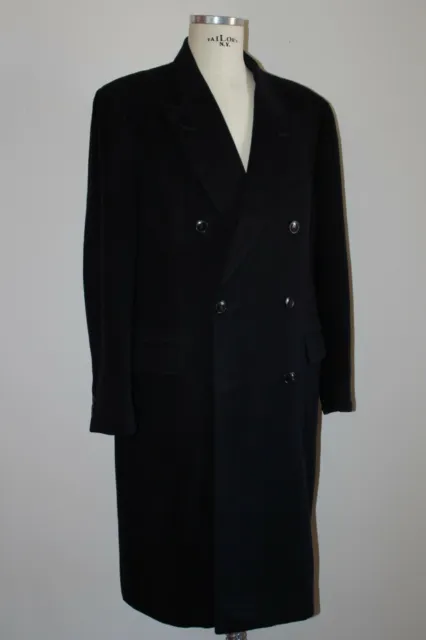 Bardelli Double Breasted Coat Cashmere & Vicuna Hand Made IT 52 US UK 42