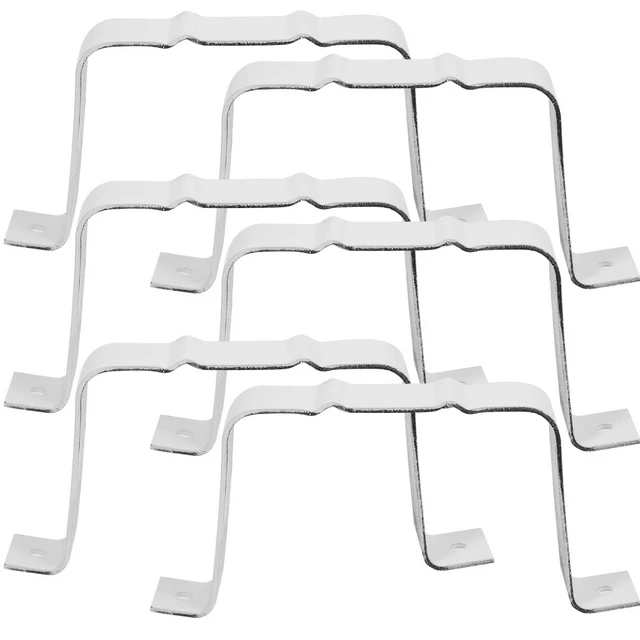 VYH Fallrohrhalter 2x3 Zoll – 4 Stück, Aluminium, Für Regenrinne, Mit Schrauben (weiß)