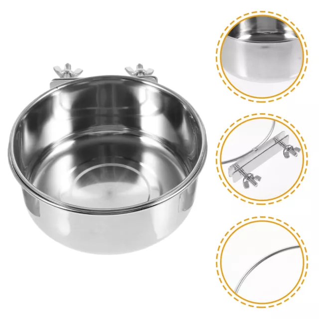 2pcs Bird Cage Feeding Cup Metal Food Cup for Small Pet-DH