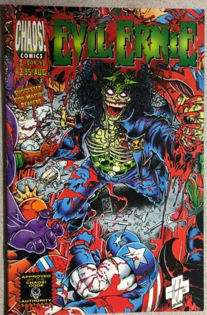 EVIL ERNIE vs THE SUPER HEROES #1 (1995) Chaos! Comics FINE+