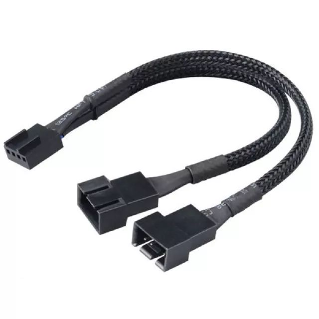 4 Pin PWM To Dual PWM Power Y-Splitter Adapter Cable PC Su A3T9 Fan Case X4F5