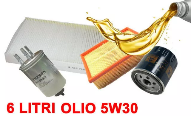 Kit 4 Filtri Tagliando Olio 5W30 Ford Focus 1 1.8 Tdci 100 115 Cv