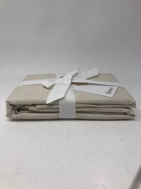 Quince Linen Bamboo Pillowcase Set ~ 2-Pack, Twill Weave, Standard Size, Natural