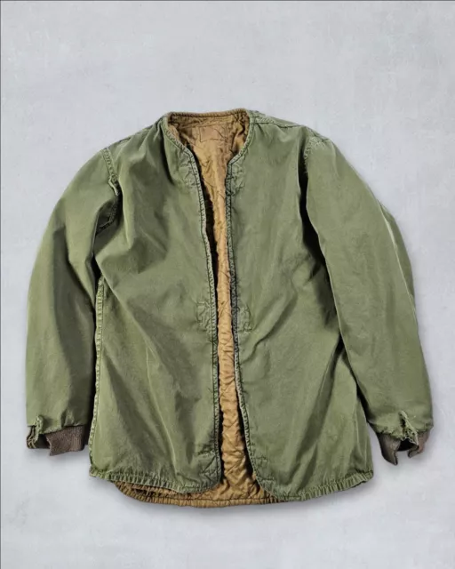 Vintage 1960s Canadian Army MK II Green OD GS Combat Jacket Liner S