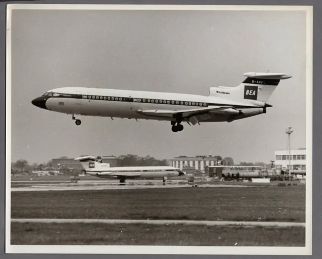 British European Airways Bea Trident One Large Vintage Original Airline Photo 11