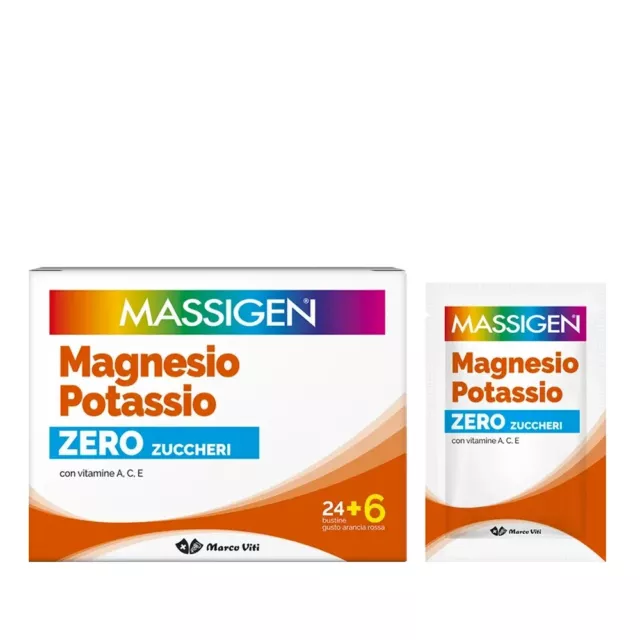 Massigen Magnesio E Potassio Zero Zuccheri ►Promo Tripack◄ 3X 30 Buste