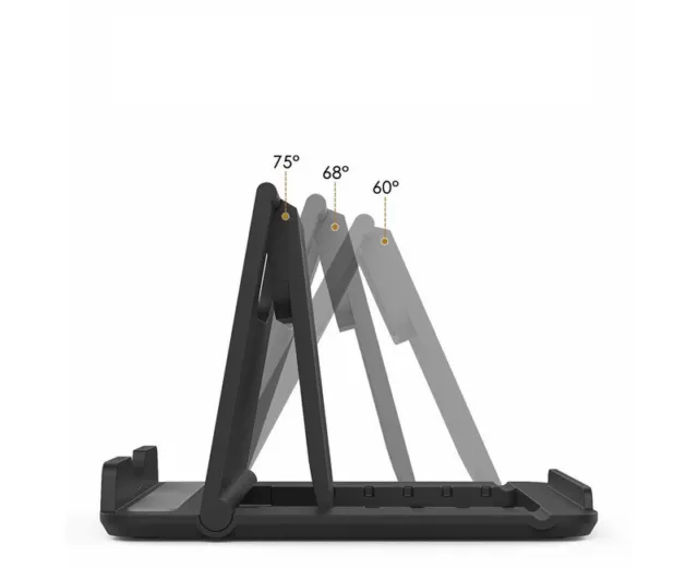 Foldable 360° Universal Desk Mount Cradle Holder Stand  Phone iPad Tablet black 2