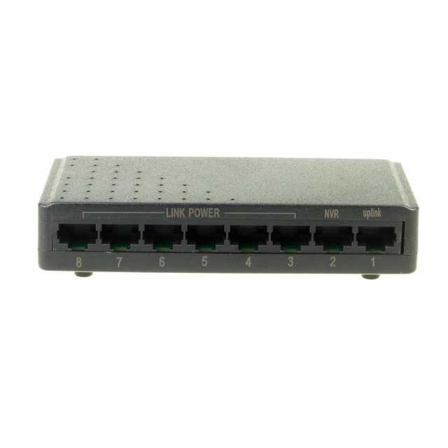 DSLRKIT 8 PORTS 6 PoE Switch Injector Power Over without Power