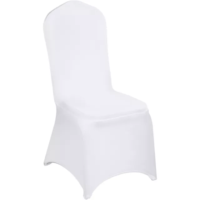 VEVOR 100x Chair Covers White Seat Covers Spandex Stretch Wedding Banquet