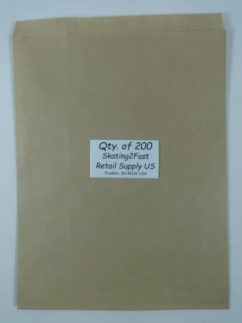 200 Qty. 8.5" x 11" Kraft Brown Design Paper Bag Retail Shopping Bags