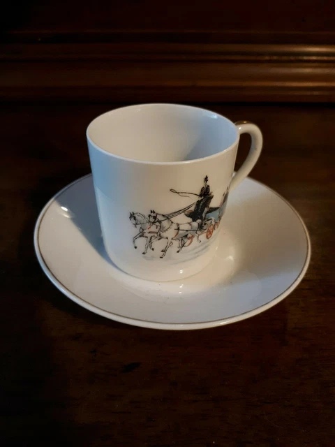 Très Petite Tasse à  Café / Moka Porcelaine Ch. Field Haviland Limoges attelage