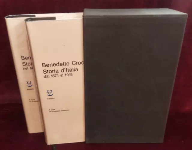 STORIA D'ITALIA + STORIA D'EUROPA di BENEDETTO CROCE - ADELPHI 1991 - 2 volumi