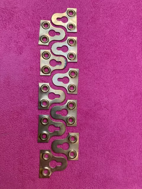 25 mm x 10 PIASTRA SPECCHIO COLORATA OTTONE fissaggio cornice, da appendere