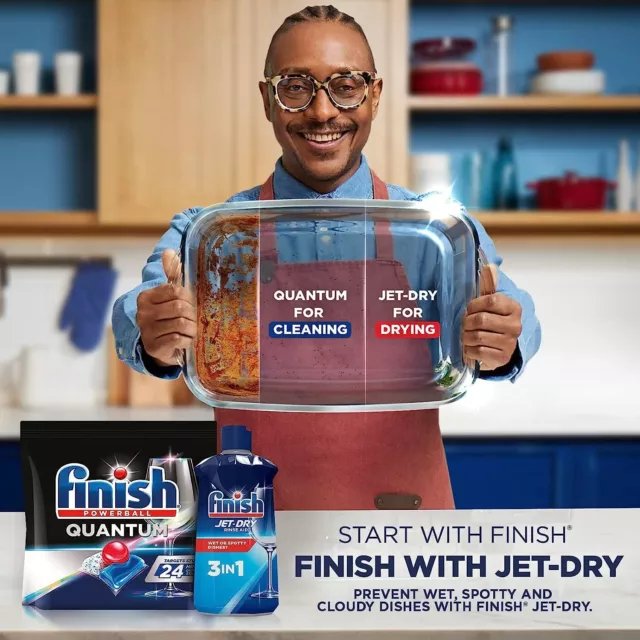 Finish Jet-Dry Rinse Aid, 16oz, Dishwasher Rinse Agent & Drying Agent 2PK 2