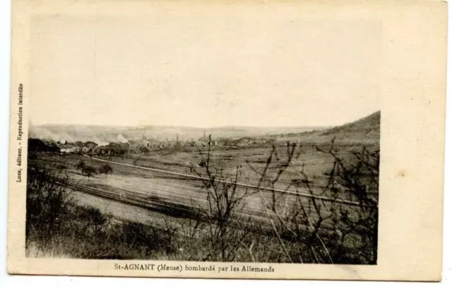 *35884 cpa 55 Saint Agnant bombardé par les Allemands
