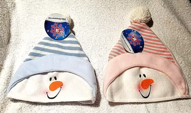 Toys R Us Children's Baby Boy Girl Snowman Winter Knit Hat Beanie Cap