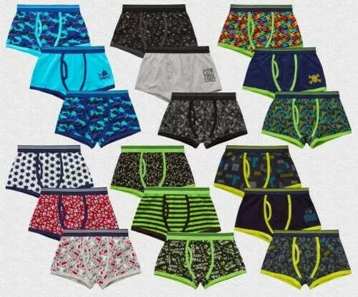 Ragazzi Boxer Biancheria Intima Bambini 3 Paia Misto Cotone Tronco Fit 2-13 Anni